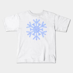 Snowflake (blue) Kids T-Shirt